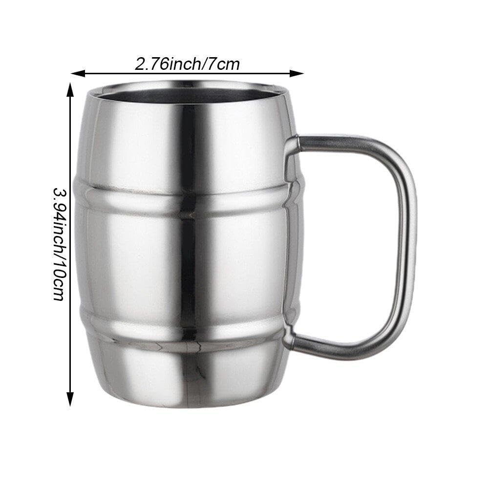 Amazon.co.jp: ビールジョッキ ビアジョッキ 真空二重構造 ステンレス